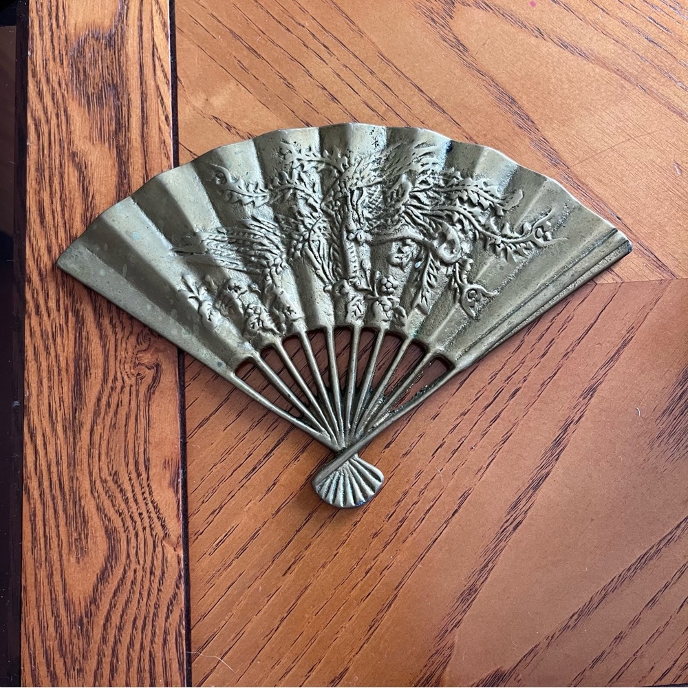 Vintage Brass Fan Wall Art